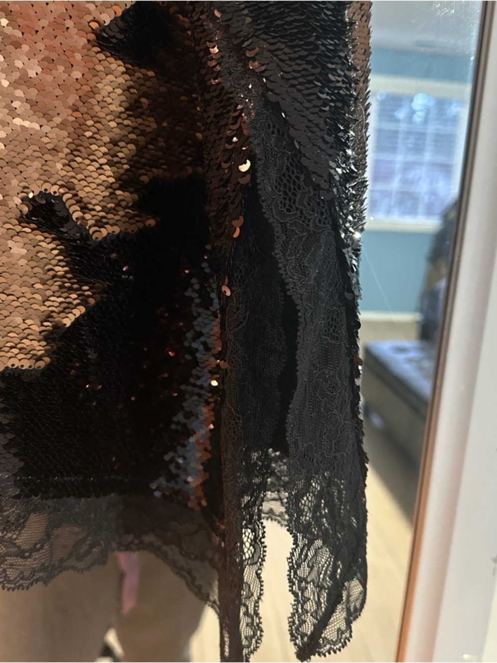 Intimately Free People Black/Bronze Sequin & Lace Women’s  Camisole - Picture 6 of 7